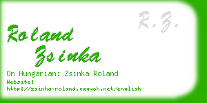 roland zsinka business card